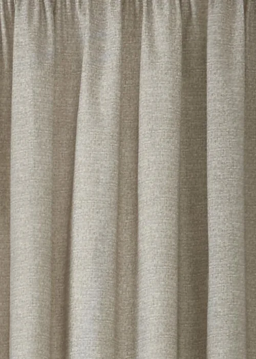 Dreams & Drapes Pembrey Brushed Cotton Natural Pencil Pleat Curtains With Tie-Backs - 46W X 54D (117x137cm) Image 4