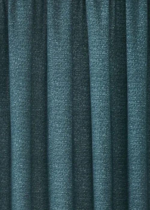 Dreams & Drapes Pembrey Brushed Cotton Blue Pencil Pleat Curtains With Tie-Backs - 46W X 54D (117x137cm) Image 4
