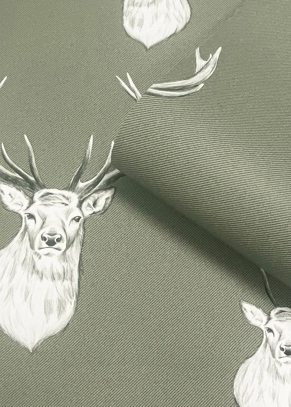 Catherine Lansfield Stag Sage Wallpaper - One Size Image 4