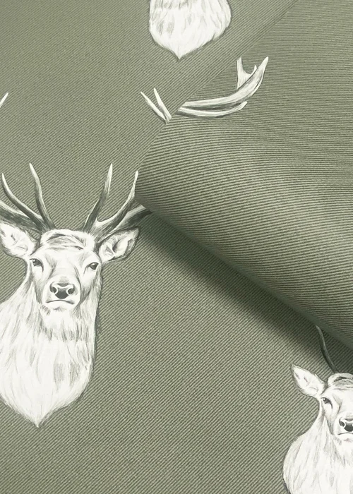 Catherine Lansfield Stag Sage Wallpaper - One Size Image 4