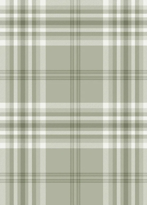 Catherine Lansfield Kelso Check Sage Wallpaper - One Size Image 1