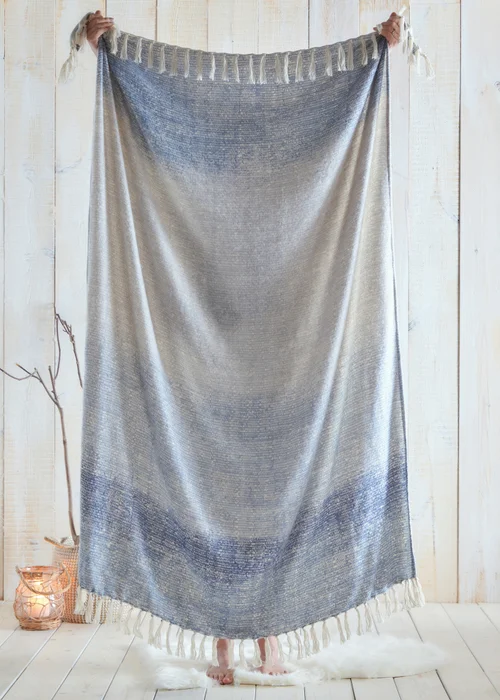 Drift Home Bretton Blue Throw - 130 x 180cm Image 2