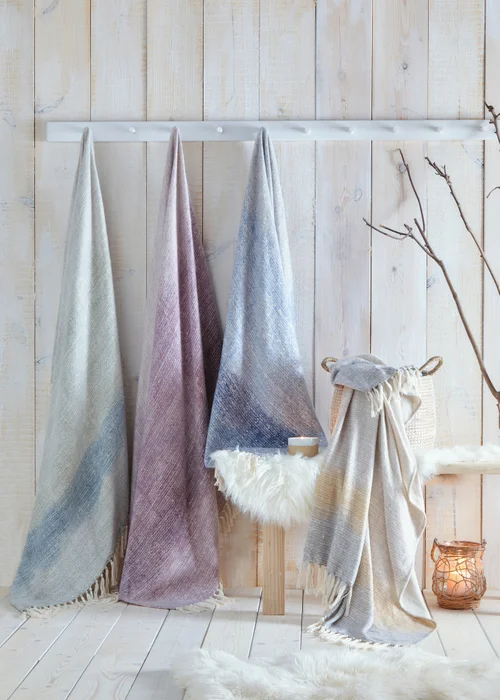 Drift Home Bretton Blue Throw - 130 x 180cm Image 3