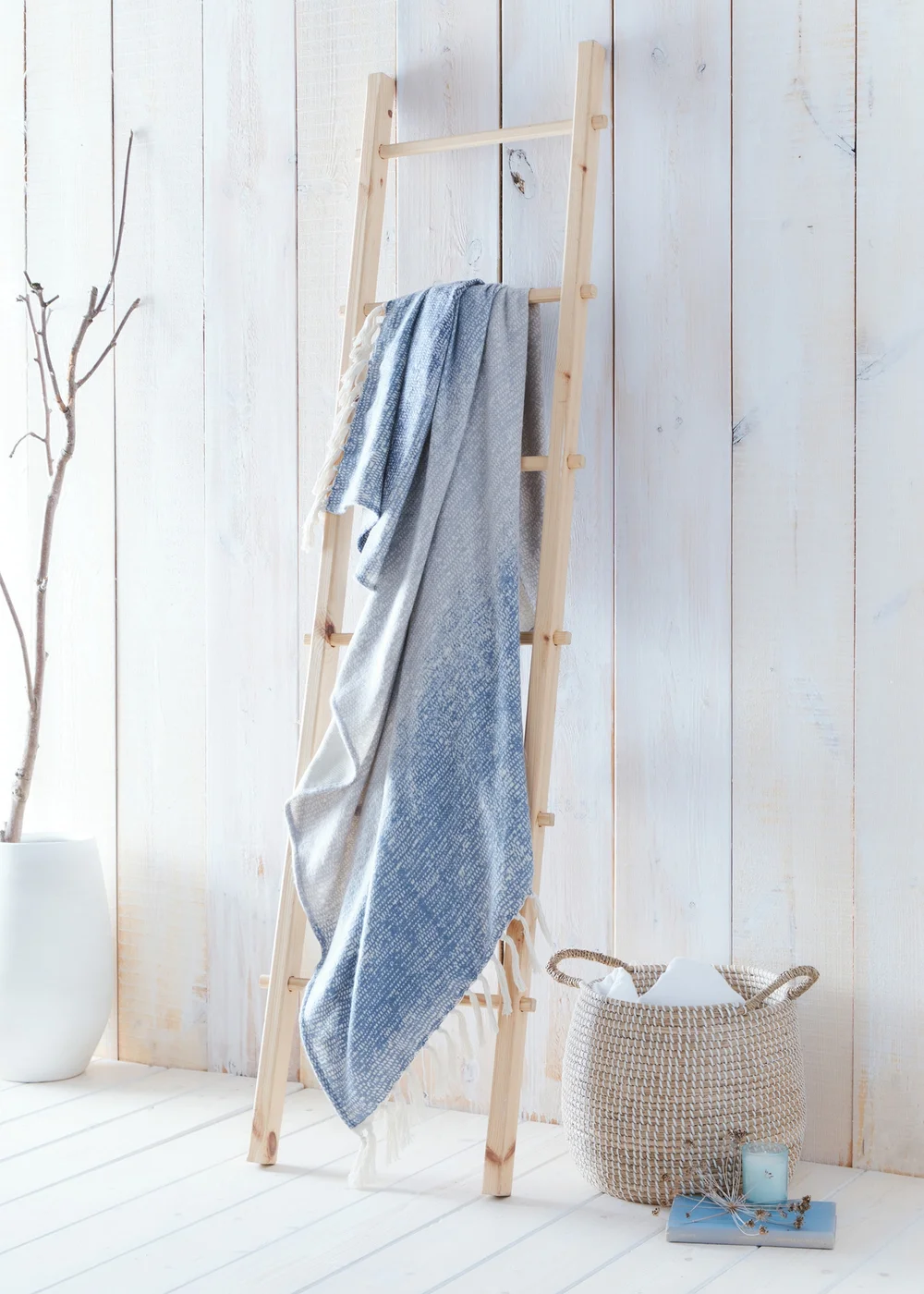 Drift Home Bretton Blue Throw - 130 x 180cm Image 1