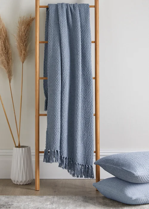 Drift Home Hayden Blue Bedspread - 200 x 200cm Image 1