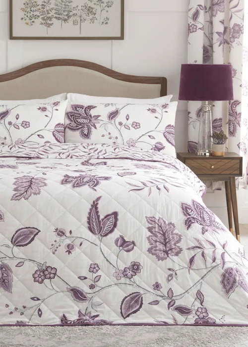 Dreams & Drapes Design Samira Purple Bedspread - 200 x 230cm Image 2