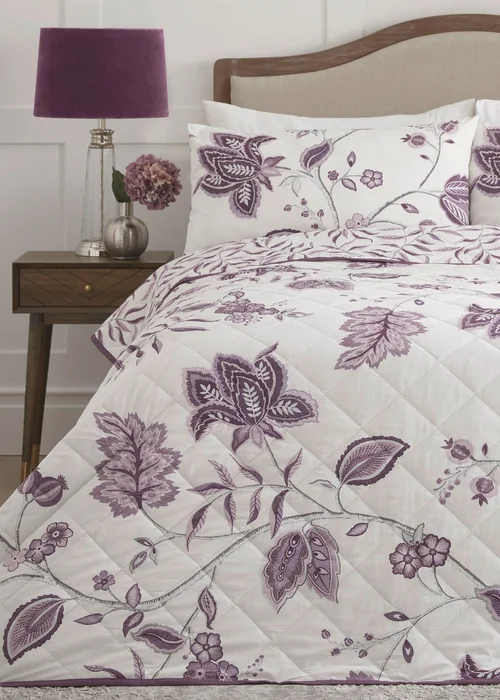 Dreams & Drapes Design Samira Purple Bedspread - 200 x 230cm Image 1