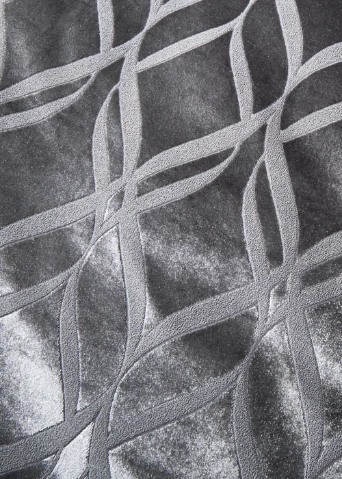 Soiree Belfort Velvet Grey Duvet Cover Set - Double Image 4