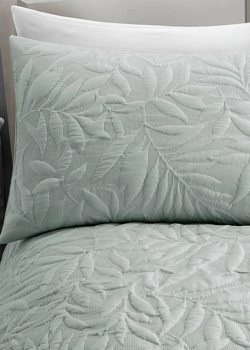 Serene Luana Soft Touch Green Duvet Cover Set - Single Image 4