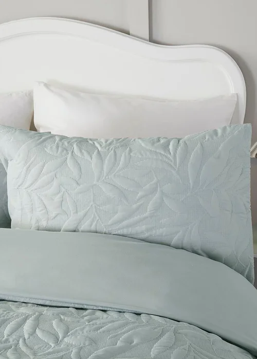 Serene Luana Soft Touch Green Duvet Cover Set - Single Image 2