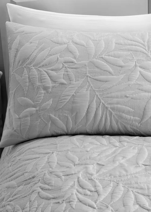 Serene Luana Soft Touch Silver Duvet Cover Set - Single Image 2