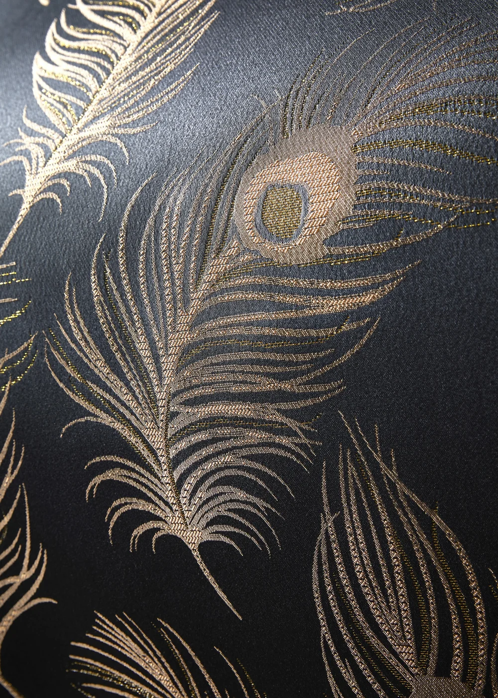 Laurence Llewelyn-Bowen Dandy Jacquard Black Duvet Cover Set - Double Image 3