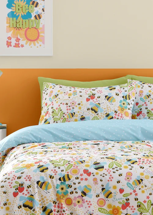 Fusion Buzzy Bee Yellow Duvet Cover Set - Single Image 2