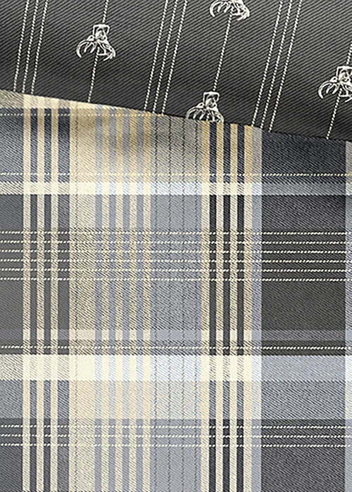 Dreams & Drapes Lodge Connolly Check Brushed Cotton Grey Duvet Cover Set - Single Image 3