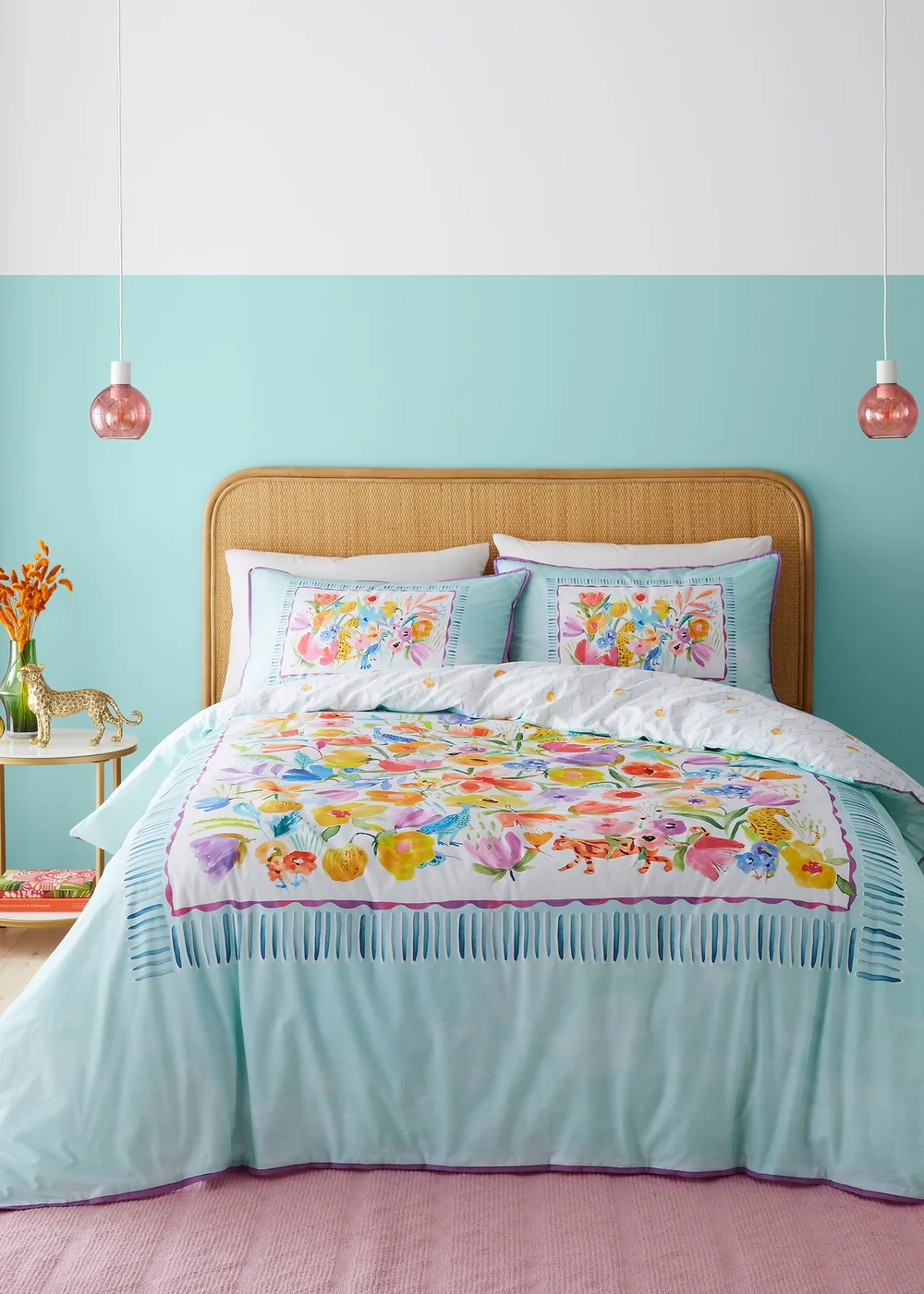 Appletree Style Festival Blue Duvet Cover Set - Single Image 1