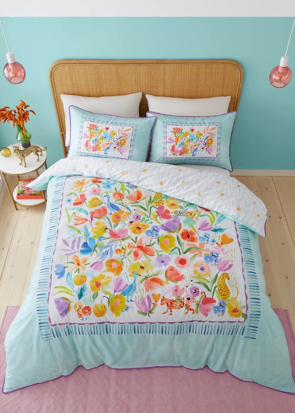 Appletree Style Festival Blue Duvet Cover Set - Single Image 5