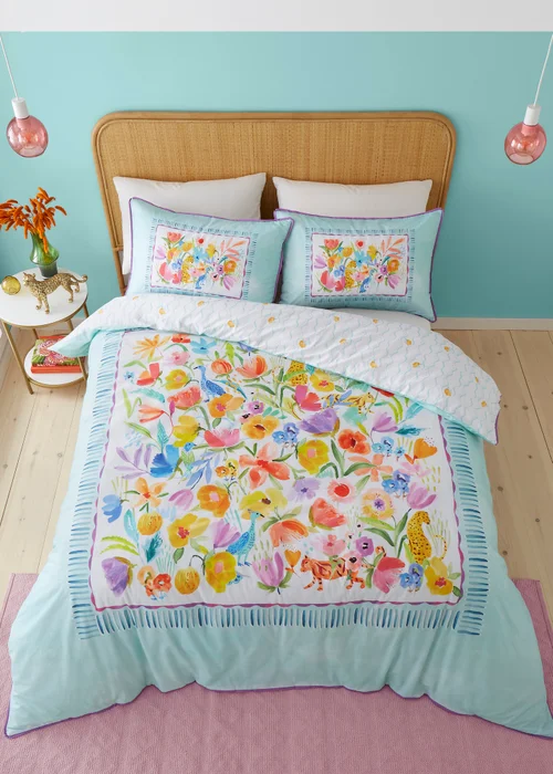 Appletree Style Festival Blue Duvet Cover Set - Single Image 5