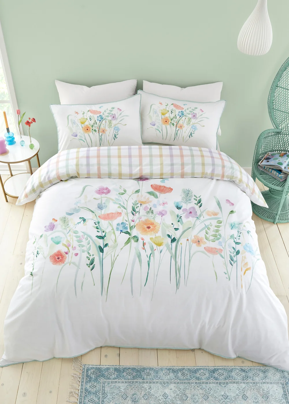 Appletree Style Gardenia White Duvet Cover Set - Single Image 4