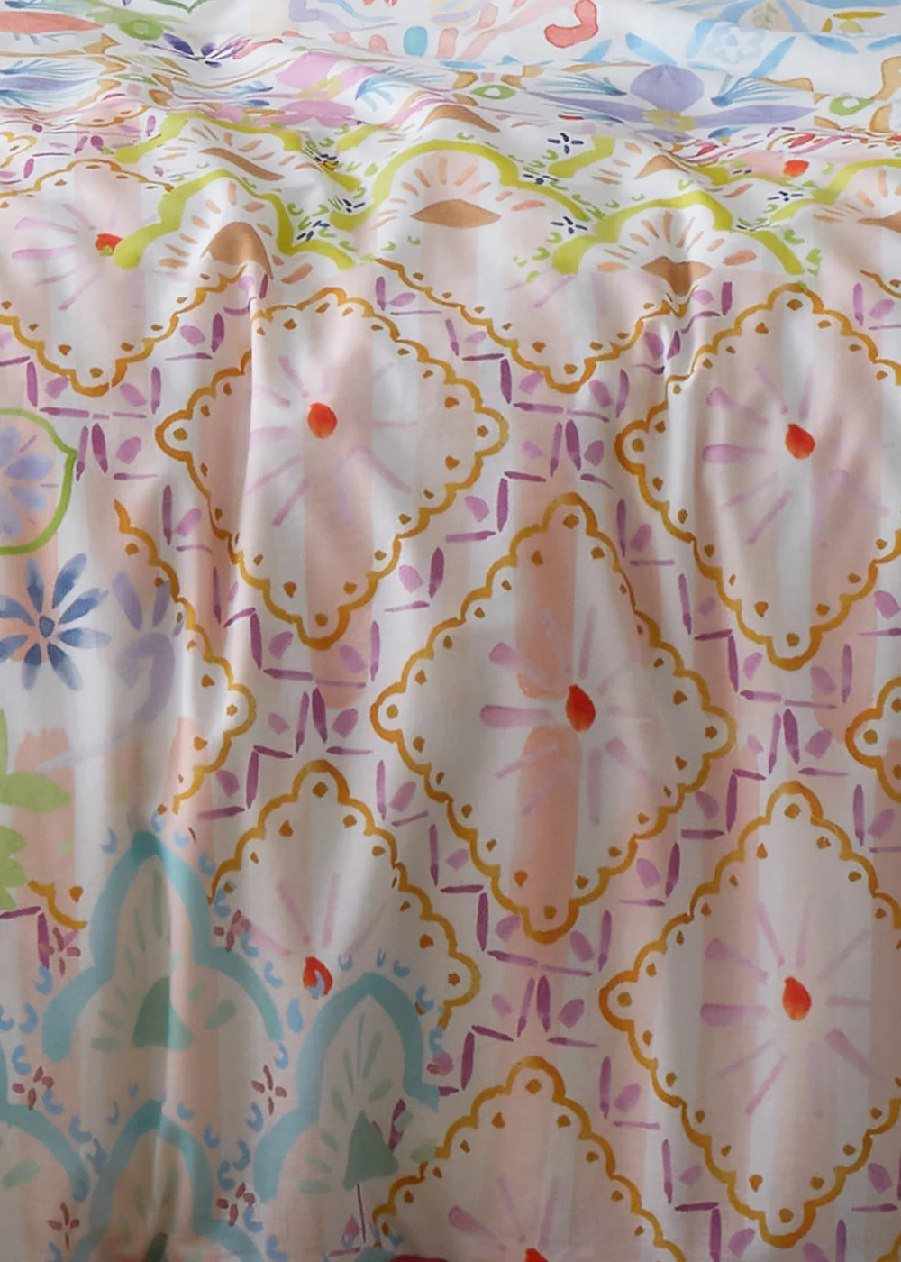 Appletree Style Casablanca Reversible White Duvet Cover Set - Single Image 4