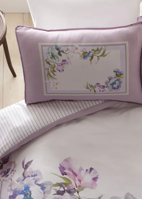 Appletree Heritage Arley Sateen Lilac Duvet Cover Set - Double Image 3