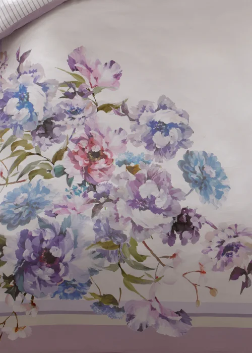 Appletree Heritage Arley Sateen Lilac Duvet Cover Set - Double Image 4