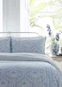 Appletree Heritage Alexia Sateen Blue Duvet Cover Set - Double Image 2