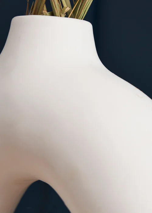 BHS Holey Ceramic Vase White - One Size Image 2