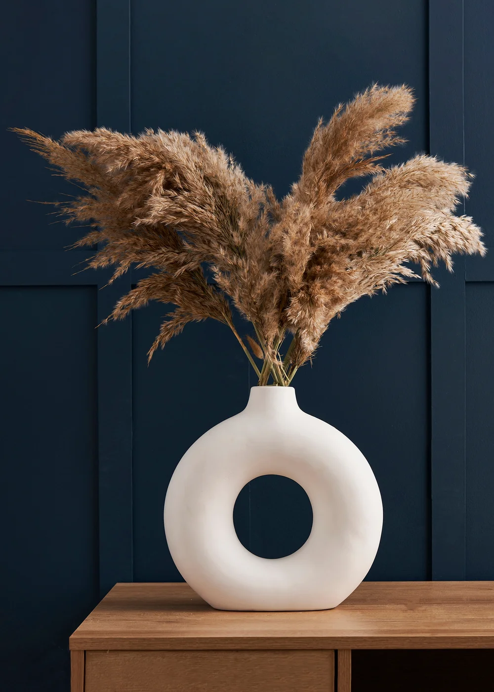 BHS Holey Ceramic Vase White - One Size Image 1