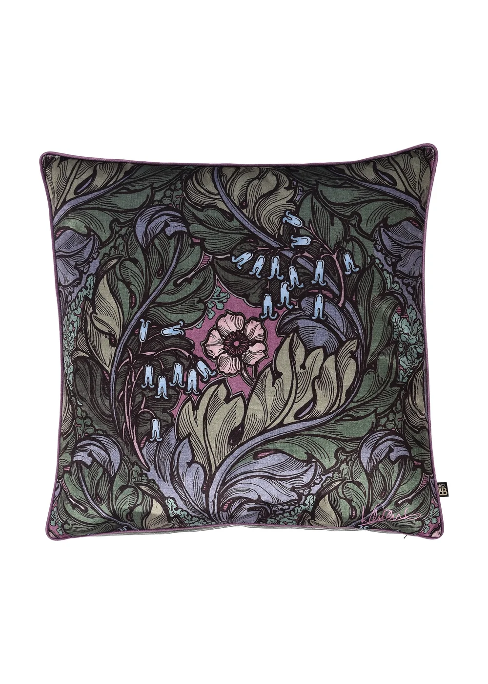 Laurence Llewelyn-Bowen Rambleicious Velvet Filled Cushion - 55 x 55cm Image 1
