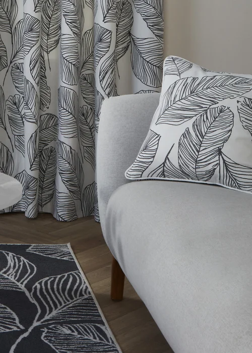 Fusion Matteo Black Filled Cushion (43cm x 43cm) - 43W X 43D Image 2