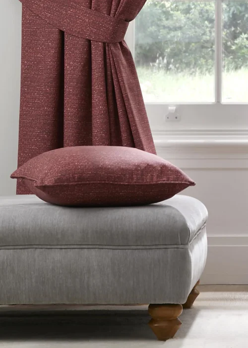 Dreams & Drapes Pembrey Brushed Cotton Red Filled Cushion (43cm x 43cm) - 43W X 43D Image 2