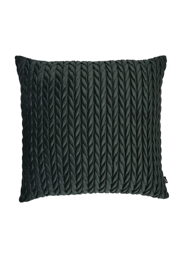 Laurence Llewelyn-Bowen Amory Velvet Green Filled Cushion (43cm x 43cm)