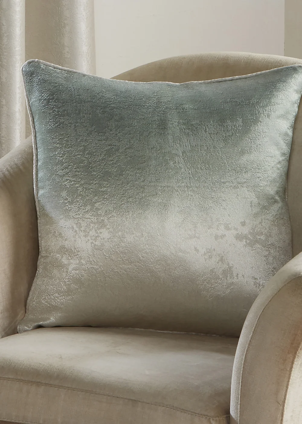 Fusion Ombre Strata Green Filled Cushion (43cm x 43cm) - 43W X 43D Image 1