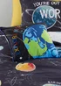 Bedlam Outer Space Velvet Black Filled Cushion (43cm x 43cm) - 43W X 43D Image 1