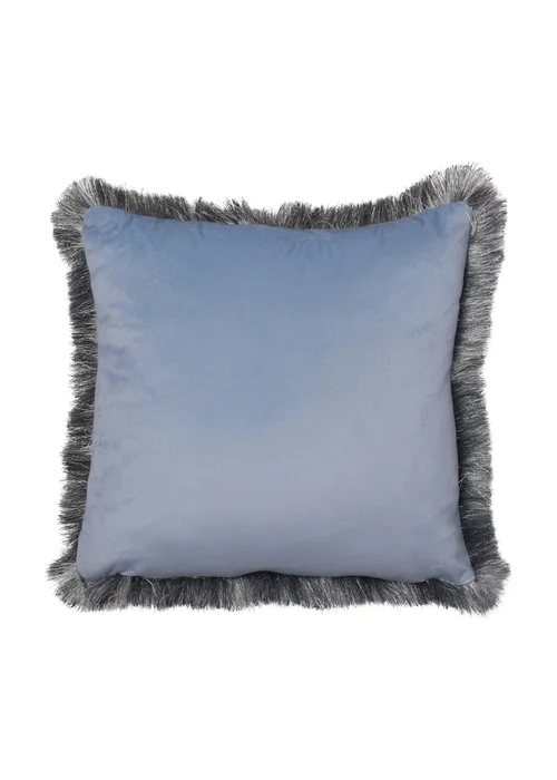 Appletree Heritage Alexia Velvet Blue Filled Cushion (43cm x 43cm) - 43W X 43D Image 3