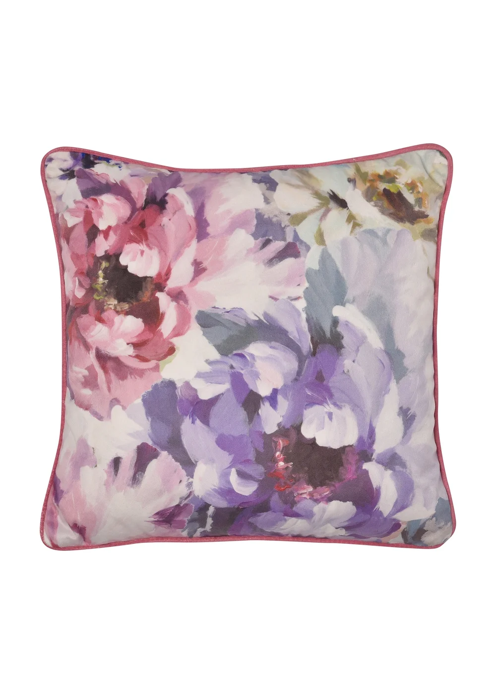 Appletree Heritage Arley Velvet Lilac Filled Cushion (43cm x 43cm) - 43W X 43D Image 2
