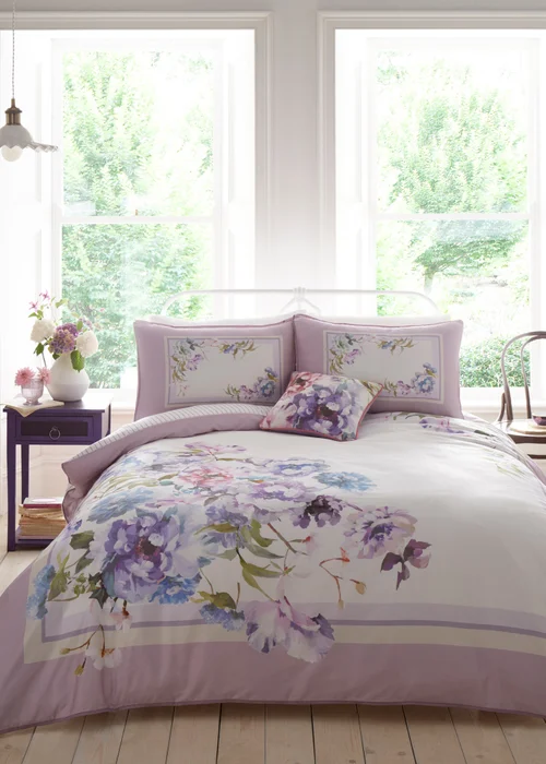 Appletree Heritage Arley Velvet Lilac Filled Cushion (43cm x 43cm) - 43W X 43D Image 5
