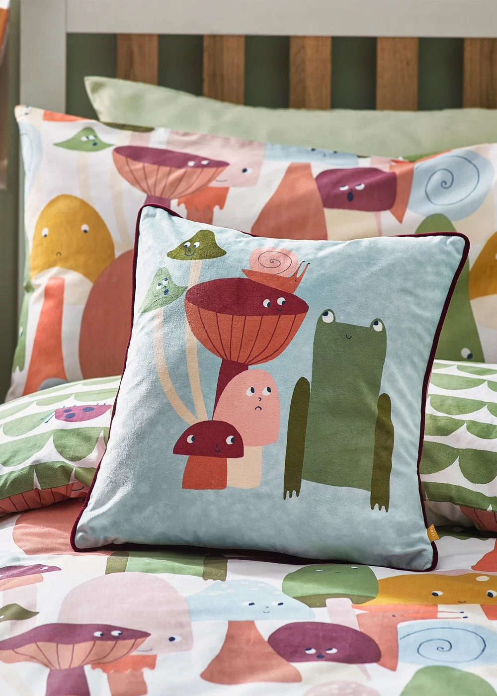little furn. Funguys Mushroom Duvet Cover Set - Toddler Image 2