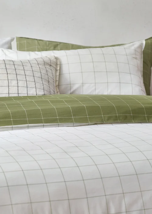 Yard Howarth Check Reversible Duvet Cover Set - Single Image 3