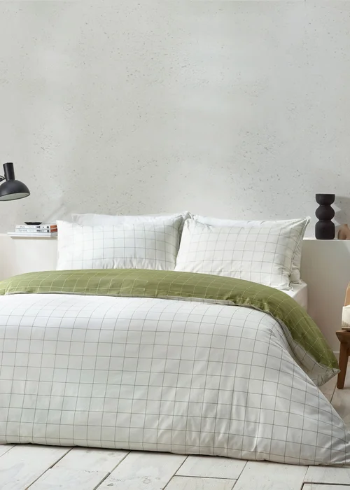 Yard Howarth Check Reversible Duvet Cover Set - Single Image 2