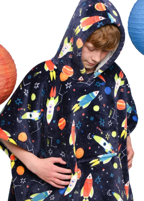 Bedlam Supersonic Blue Snuggle Hooded Wearable Fleece - Small Image 2