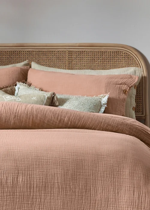 Yard Lark Muslin Cotton Duvet Cover Set Pink Clay - Single Image 3