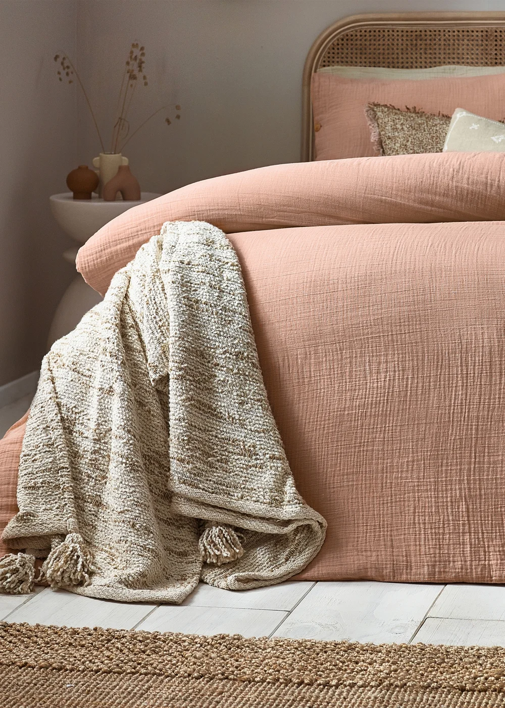 Yard Lark Muslin Cotton Duvet Cover Set Pink Clay - Single Image 4