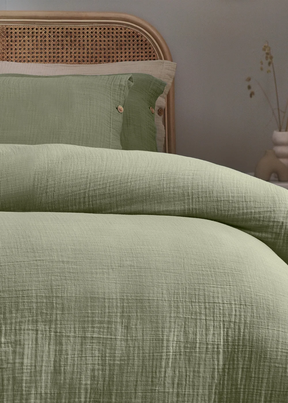 Yard Lark Muslin Cotton Duvet Cover Set Eucalyptus - Single Image 2