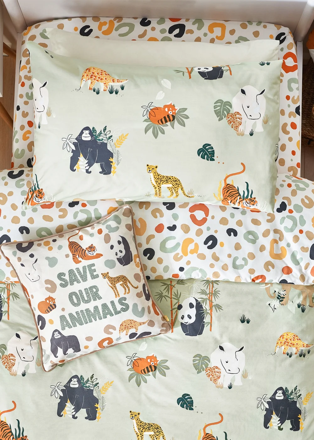 little furn. Wildlife Animal Reversible Duvet Cover Set - Toddler Image 3
