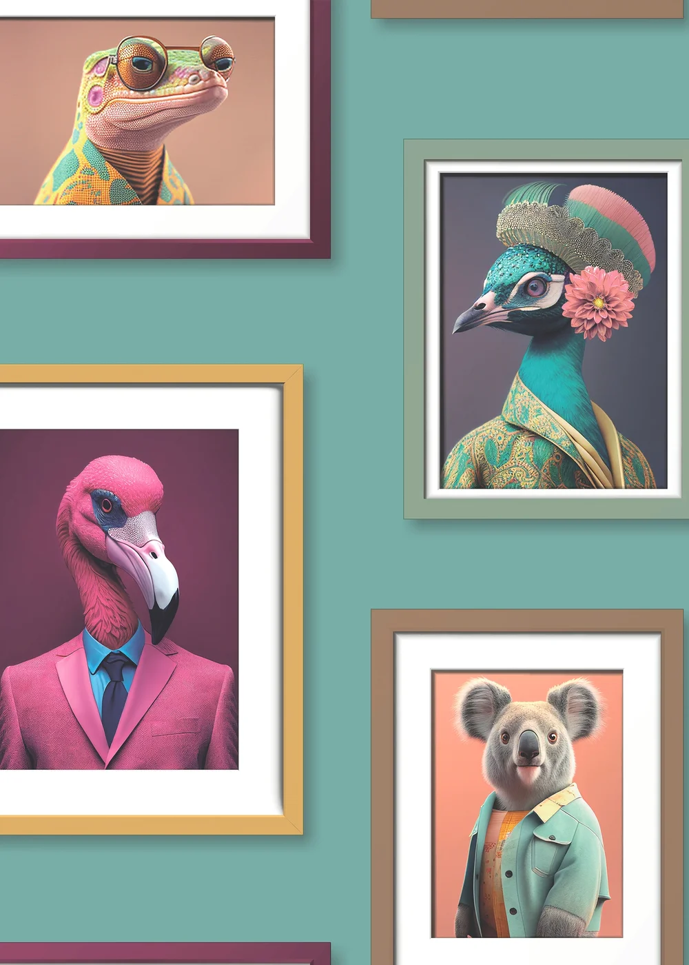 Muriva Fantastic Animals Wallpaper - One Size Image 1