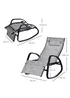 Outsunny Garden Rocking Chair - Grey - One Size Image 3