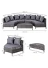 Outsunny Rattan Garden Furniture 4 Seaters - Grey - One Size Image 3