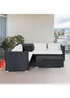 Outsunny 6PC Rattan Corner Sofa Set - Black - One Size Image 2