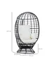 Outsunny Rattan Swivel Egg Chair - Black - One Size Image 3
